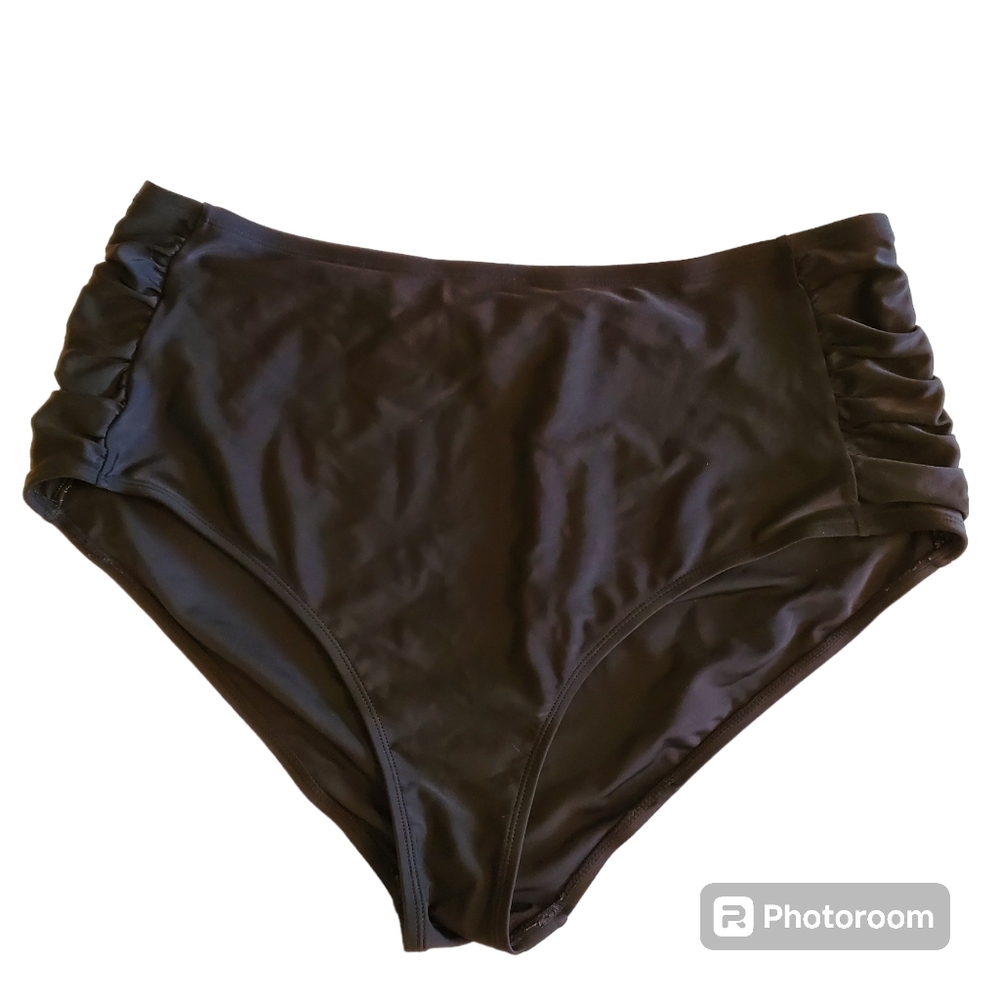 Women's Black XXL Sktretchy Swim Suit Bottoms